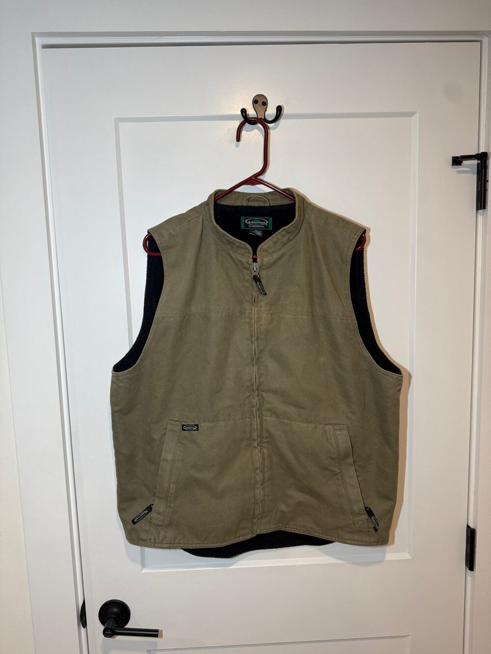Arborwear Fleece Lined Canvas Vest. Outdoor, Workwear, Rugged. Mens Size Large